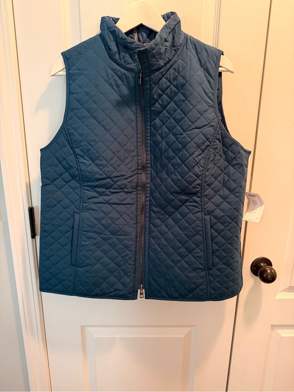 Chicos Women’s Reversible Teal Quilted Vest Sz 2 NWT